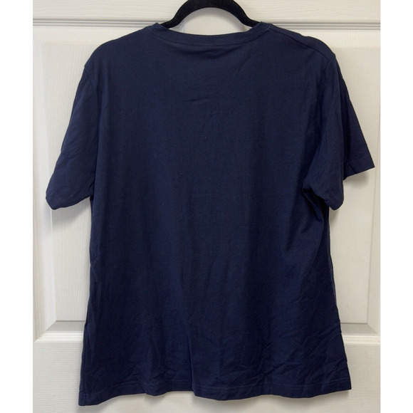 Disney Stitch Christmas Tangled Lights T-Shirt Navy Blue Women's Size XL - Picture 3 of 8